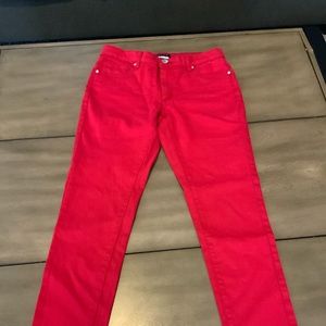 Red denim leggings!